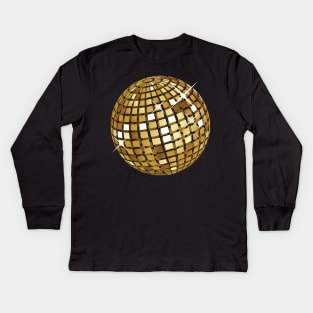 Golden disco ball Kids Long Sleeve T-Shirt